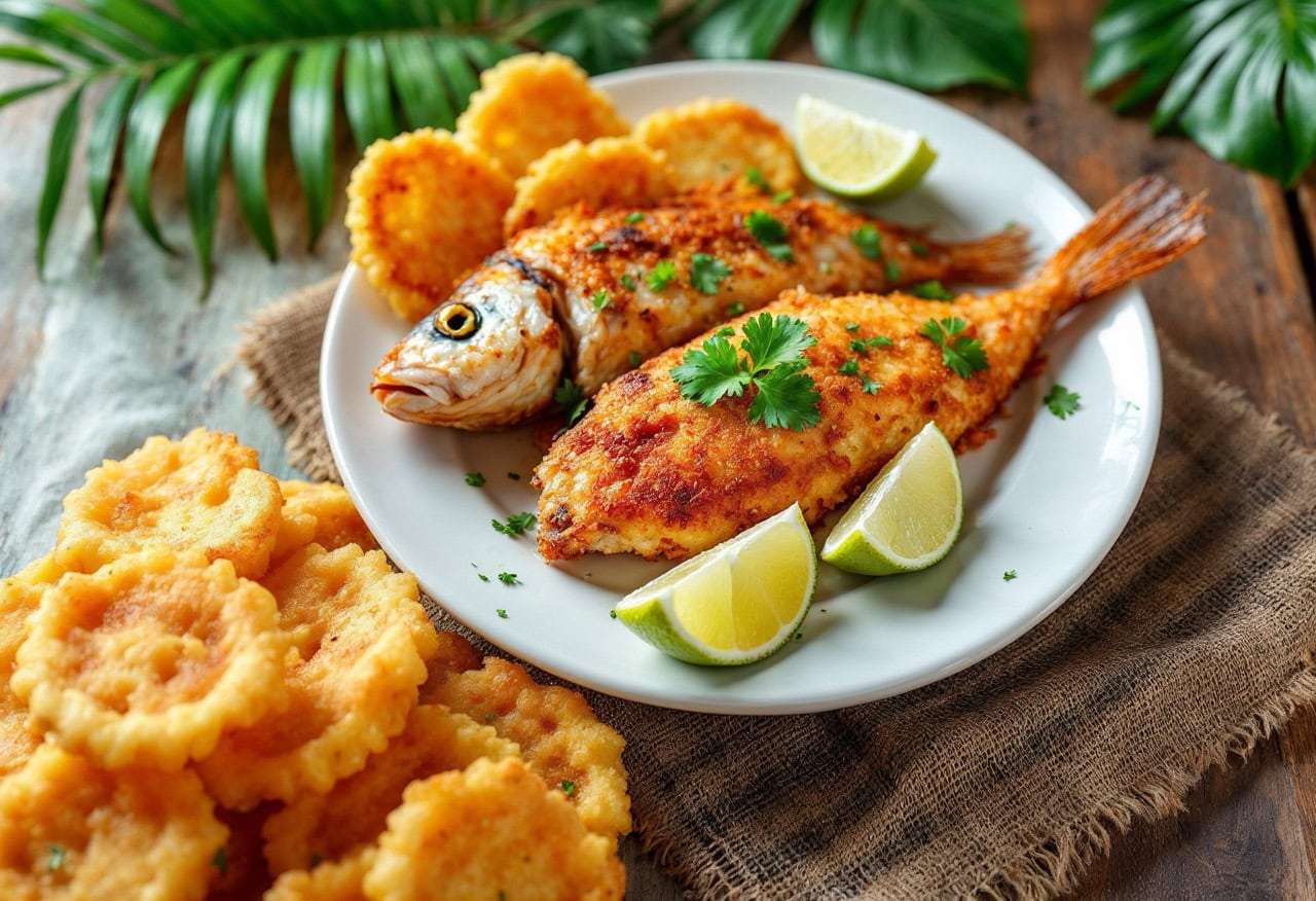 Explora Pescado Frito con Tostones: El Sabor de la Costa Dominicana...